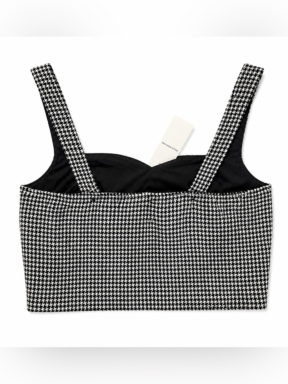 NWT Abercrombie & Fitch Houndstooth Crop Tank Top - Picture 3 of 4